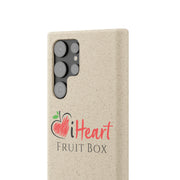 The iHeartFruitBox Biodegradable Phone Cases by Printify for the Samsung Galaxy S10, made from organically grown tropical fruit.