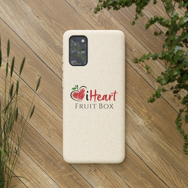 Printify iHeartFruitBox Biodegradable Phone Cases featuring tropical fruit design, featuring Samsung Galaxy S20 case.