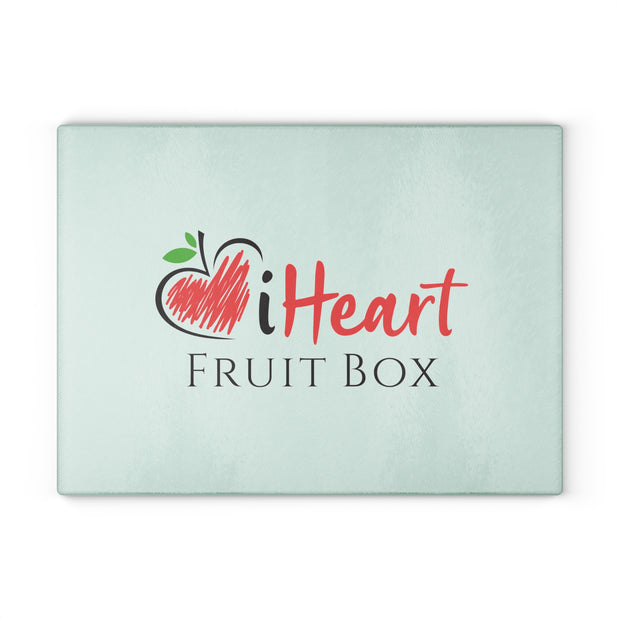 iHeartFruitBox Glass Cutting Board - iHeartFruitBox 11" x 15" / Rectangle Printify Home Decor