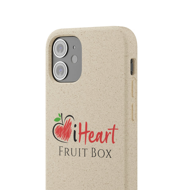 Printify offers iHeartFruitBox Biodegradable Phone Cases featuring a vibrant design inspired by tropical fruit. The cases are made from durable materials and showcase the beauty of organically grown fruits.