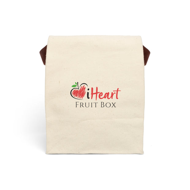 iHeartFruitBox Branded Canvas Lunch Bag With Strap - iHeartFruitBox 8" x 12.5" x 5.5" / Natural Printify Bags