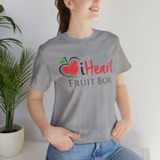 Printify iHeartFruitBox Fitted Unisex T-Shirts featuring Tropical Fruit.