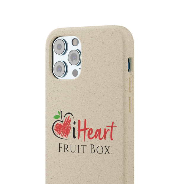 The iHeartFruitBox Biodegradable Phone Case by Printify is perfect for fruit lovers. Made with organically grown materials, this tropical fruit-inspired case will add a touch of deliciousness to your phone.
