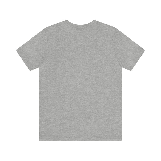 A grey iHeartFruitBox Fitted Unisex T-Shirt on a white background with a Printify logo.