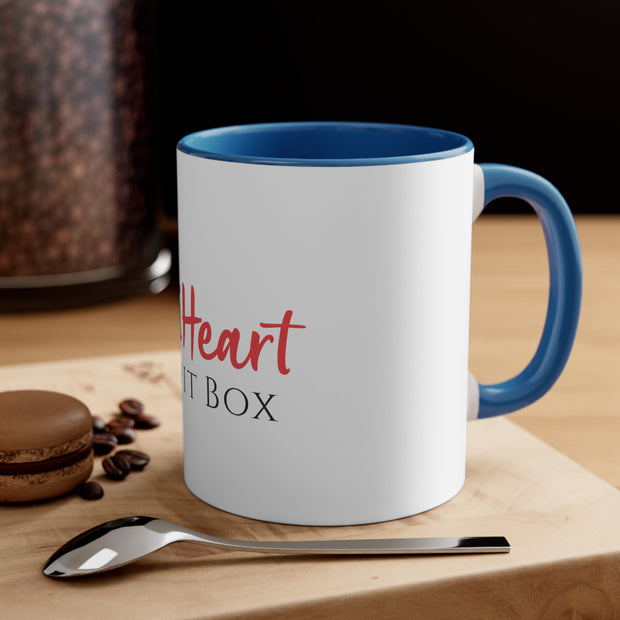 An Organically Grown Printify iHeartFruitBox Coffee Mug, 11oz.