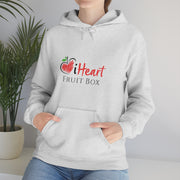 Printify's iHeartFruitBox Unisex Heavy Blend™ Hoodie, featuring vibrant Tropical Fruit design.