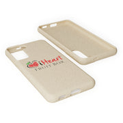 A beige iHeartFruitBox Biodegradable Phone Case with the word heart on it, featuring the keyword "iHeartFruitBox" by Printify.