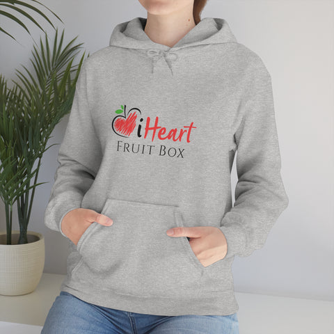 Printify's iHeartFruitBox Unisex Heavy Blend™ Hoodie brings you a trendy unisex hoodie featuring tropical fruit designs. Made from organically grown materials, this hoodie celebrates the love for Printify's iHeartFruitBox and its delicious offerings.