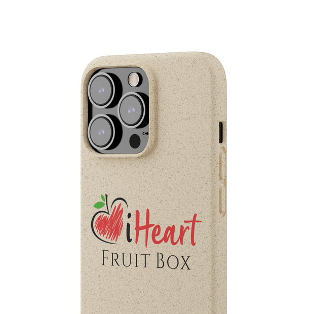 The Printify iHeartFruitBox Biodegradable Phone Cases is a stylish and durable accessory that showcases the tropical fruit vibes.
