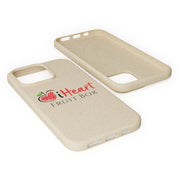 An iHeartFruitBox Biodegradable Phone Case with a Printify logo on it.