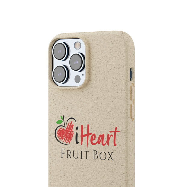 Printify iHeartFruitBox Biodegradable Phone Cases, featuring vibrant Tropical Fruit design in Organically Grown material.
