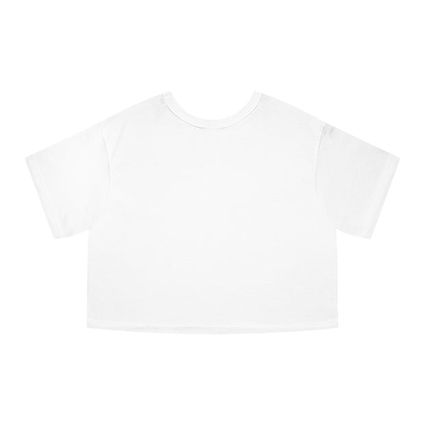 A white iHeartFruitBox Women's CropTop on a white background featuring the Printify logo.
